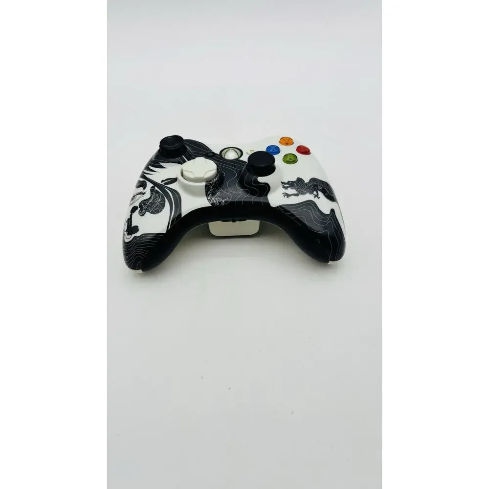 Microsoft Xbox 360 Limited Edition Dragon Age Black & White Controller Tested VG